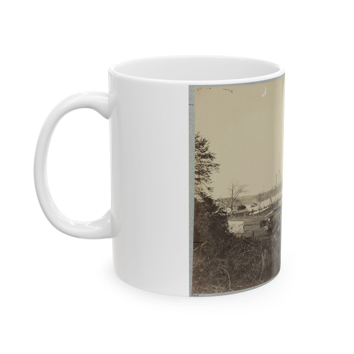 Broadway Landing, Appomattox River, Va., Butler's Signal Tower At Point Of Rocks, In Distance (U.S. Civil War) White Coffee Mug