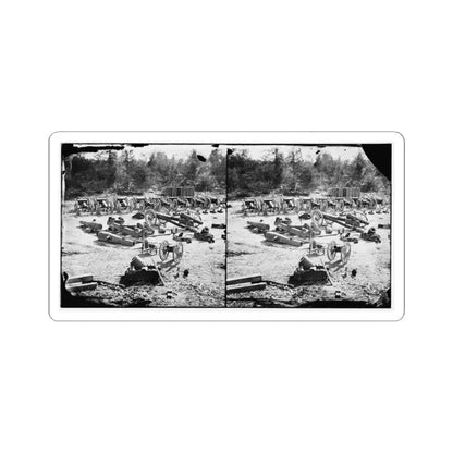 Broadway Landing, Appomattox River, Virginia. Park of Artillery 001 (U.S. Civil War) STICKER Vinyl Kiss-Cut Decal 4 Inch White - The Sticker Space