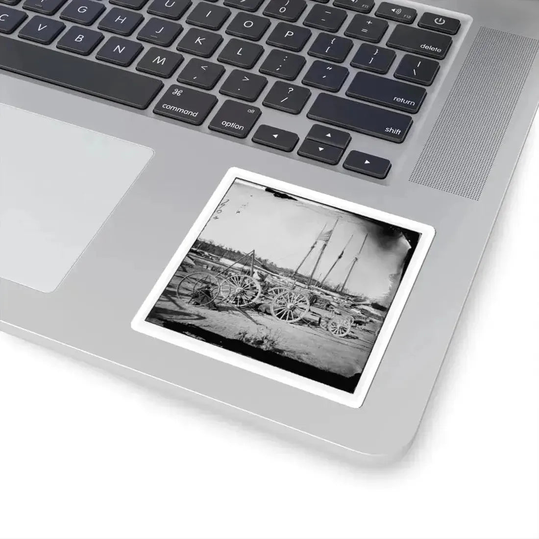 Broadway Landing, Appomattox River, Virginia. Supply Boats and Stores (U.S. Civil War) STICKER Vinyl Kiss-Cut Decal - The Sticker Space