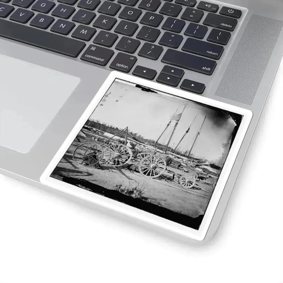 Broadway Landing, Appomattox River, Virginia. Supply Boats and Stores (U.S. Civil War) STICKER Vinyl Kiss-Cut Decal - The Sticker Space