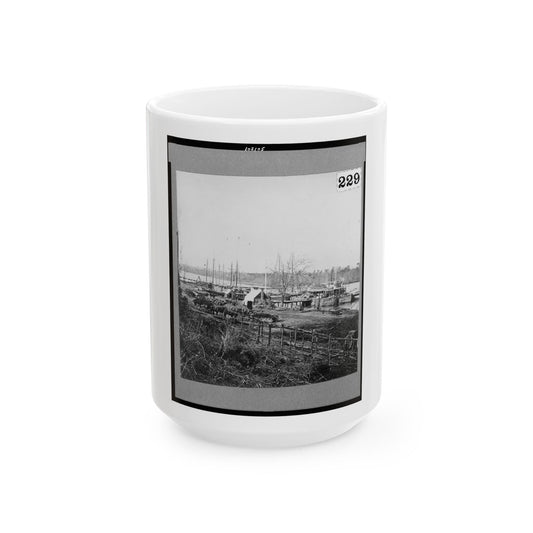 Broadway Landing, Appomattox River, Virginia (U.S. Civil War) White Coffee Mug