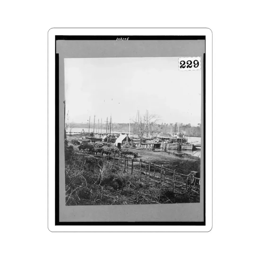 Broadway Landing, Appomattox River, Virginia (U.S. Civil War) STICKER Vinyl Kiss-Cut Decal 3 Inch White - The Sticker Space