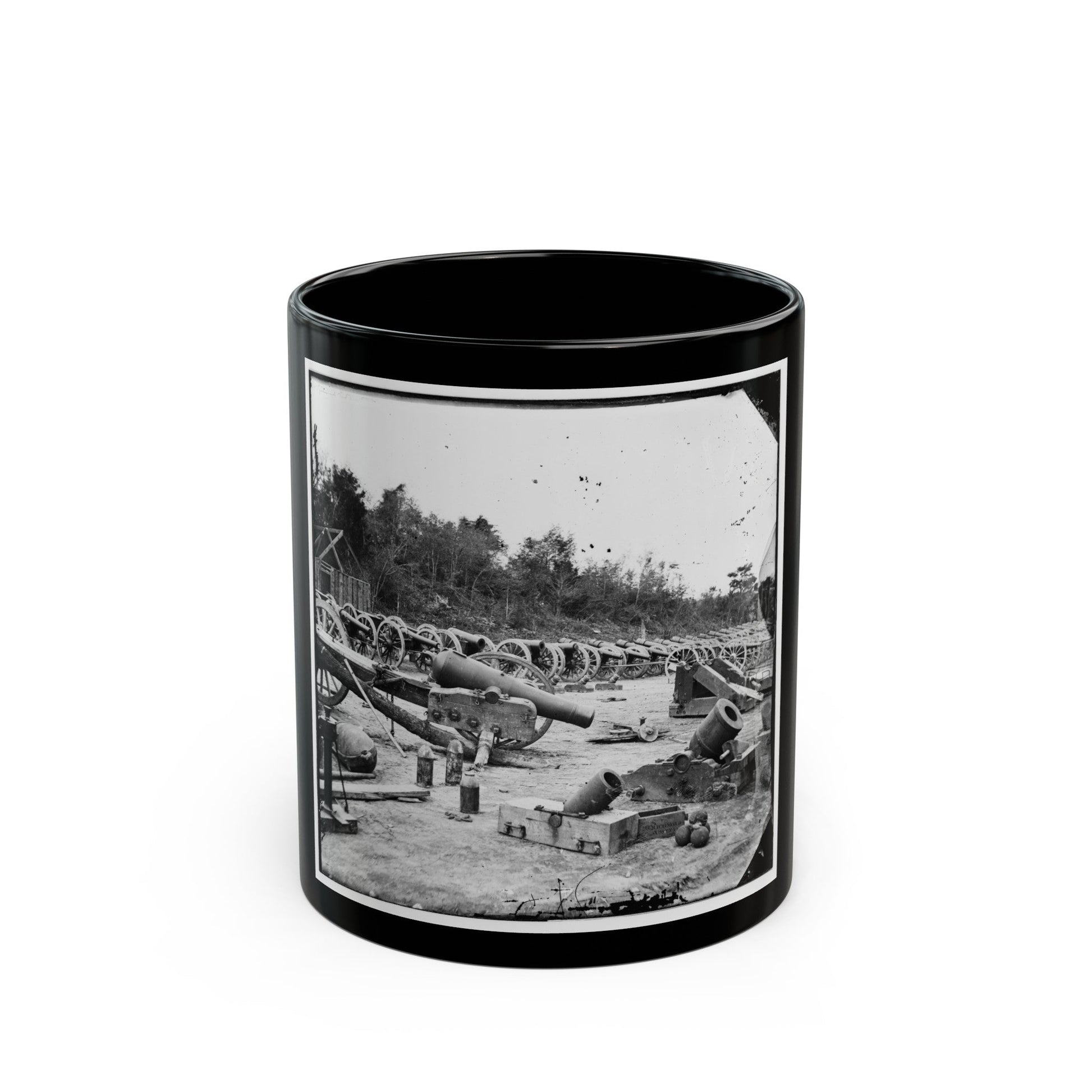 Broadway Landing, Appomattox River, Virginia. Ordnance ( ) (U.S. Civil War) Black Coffee Mug-11oz-The Sticker Space