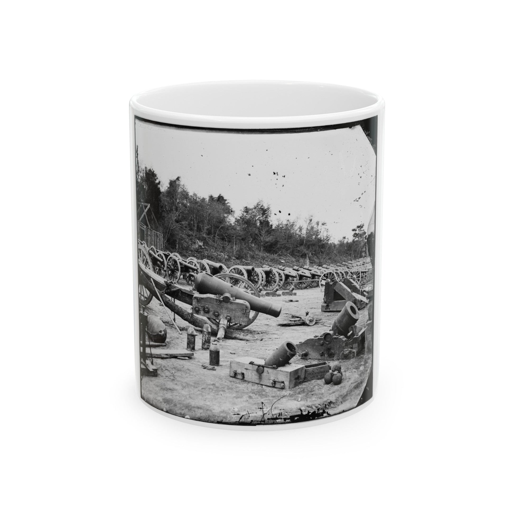 Broadway Landing, Appomattox River, Virginia. Ordnance ( ) (U.S. Civil War) White Coffee Mug-11oz-The Sticker Space