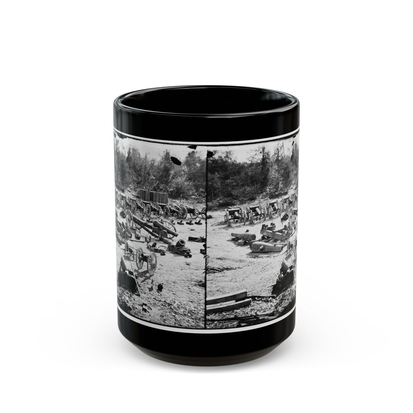 Broadway Landing, Appomattox River, Virginia. Park Of Artillery 001 (U.S. Civil War) Black Coffee Mug