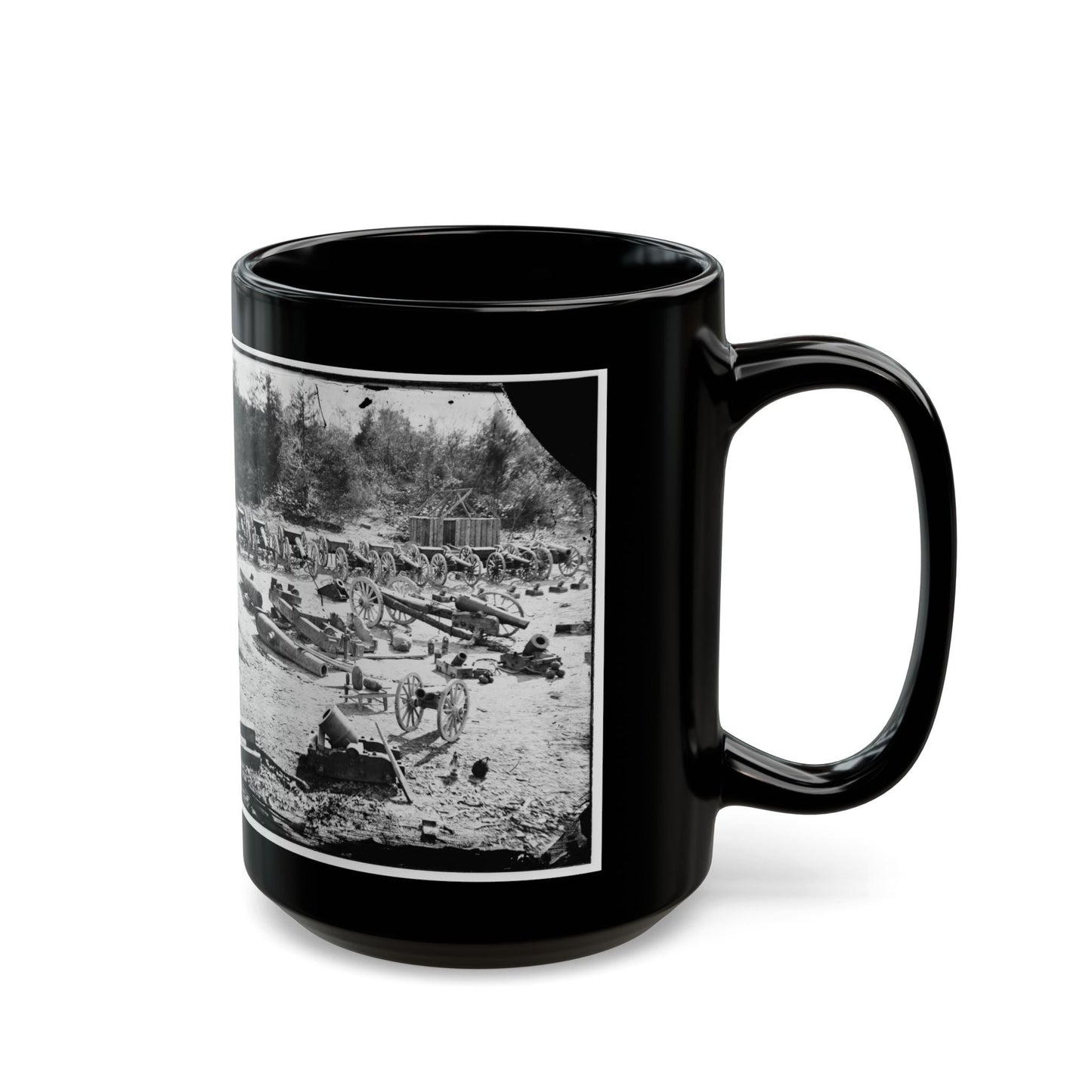 Broadway Landing, Appomattox River, Virginia. Park Of Artillery 001 (U.S. Civil War) Black Coffee Mug