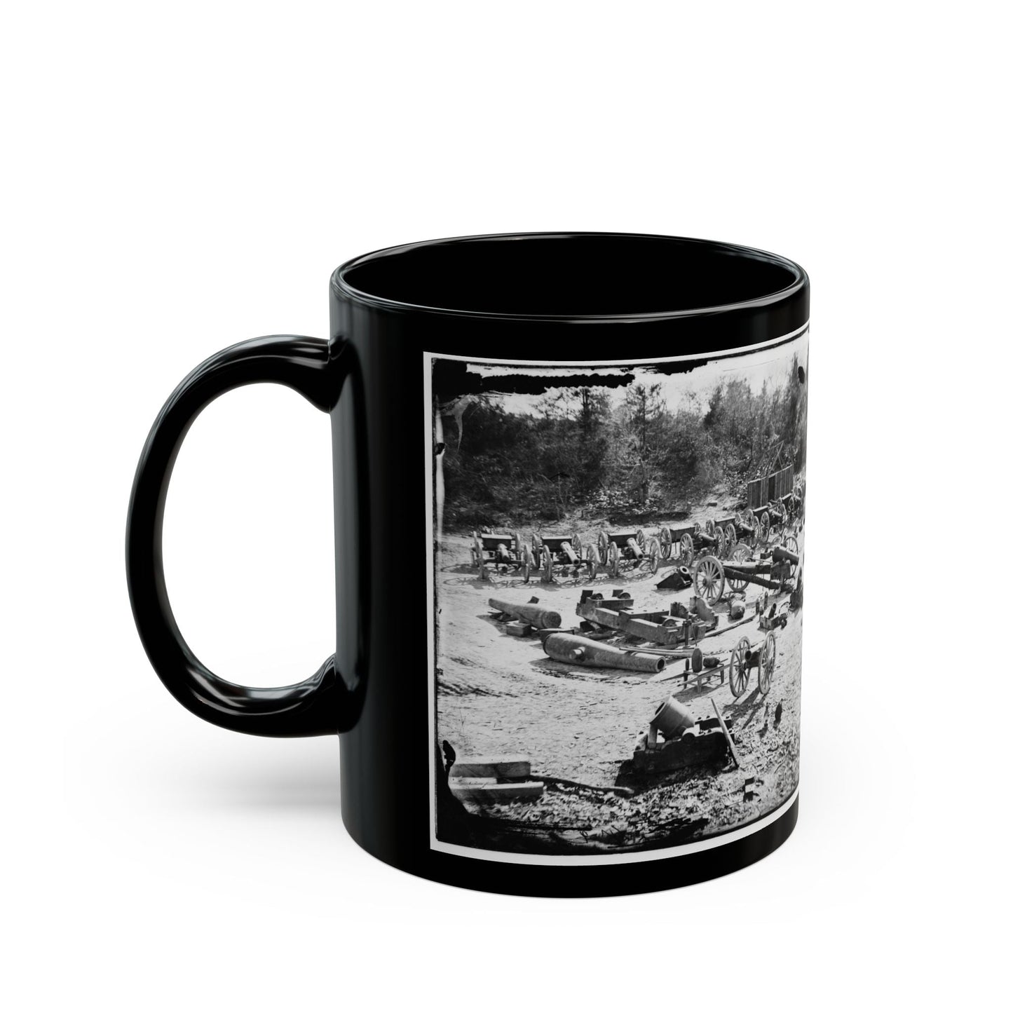 Broadway Landing, Appomattox River, Virginia. Park Of Artillery 001 (U.S. Civil War) Black Coffee Mug