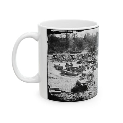 Broadway Landing, Appomattox River, Virginia. Park Of Artillery 001 (U.S. Civil War) White Coffee Mug-The Sticker Space