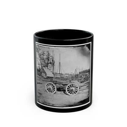 Broadway Landing, Appomattox River, Virginia. Park Of Artillery (U.S. Civil War) Black Coffee Mug