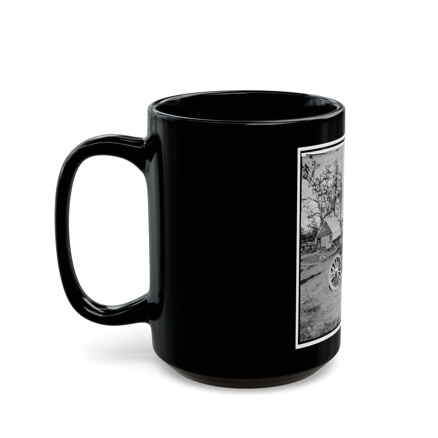 Broadway Landing, Appomattox River, Virginia. Park Of Artillery (U.S. Civil War) Black Coffee Mug