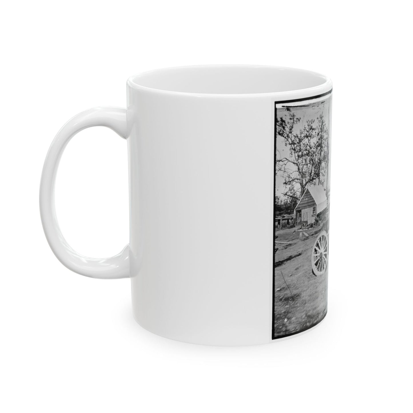 Broadway Landing, Appomattox River, Virginia. Park Of Artillery (U.S. Civil War) White Coffee Mug