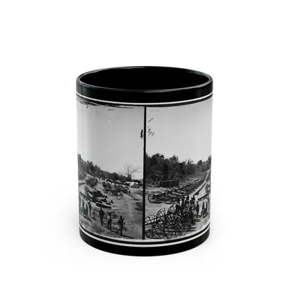 Broadway Landing, Appomattox River, Virginia. Park Of Artillery(2) (U.S. Civil War) Black Coffee Mug-11oz-The Sticker Space