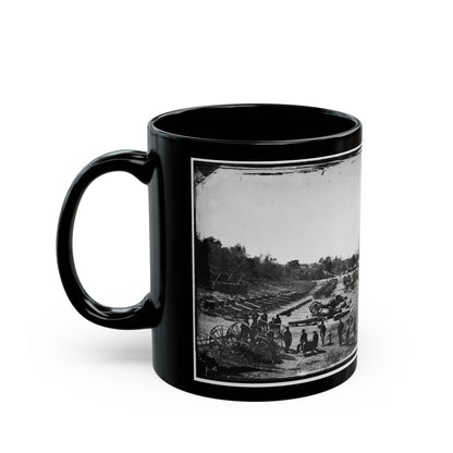 Broadway Landing, Appomattox River, Virginia. Park Of Artillery(2) (U.S. Civil War) Black Coffee Mug-The Sticker Space