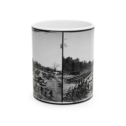 Broadway Landing, Appomattox River, Virginia. Park Of Artillery(2) (U.S. Civil War) White Coffee Mug