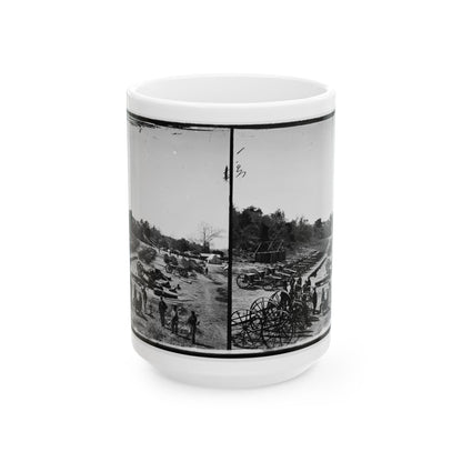 Broadway Landing, Appomattox River, Virginia. Park Of Artillery(2) (U.S. Civil War) White Coffee Mug