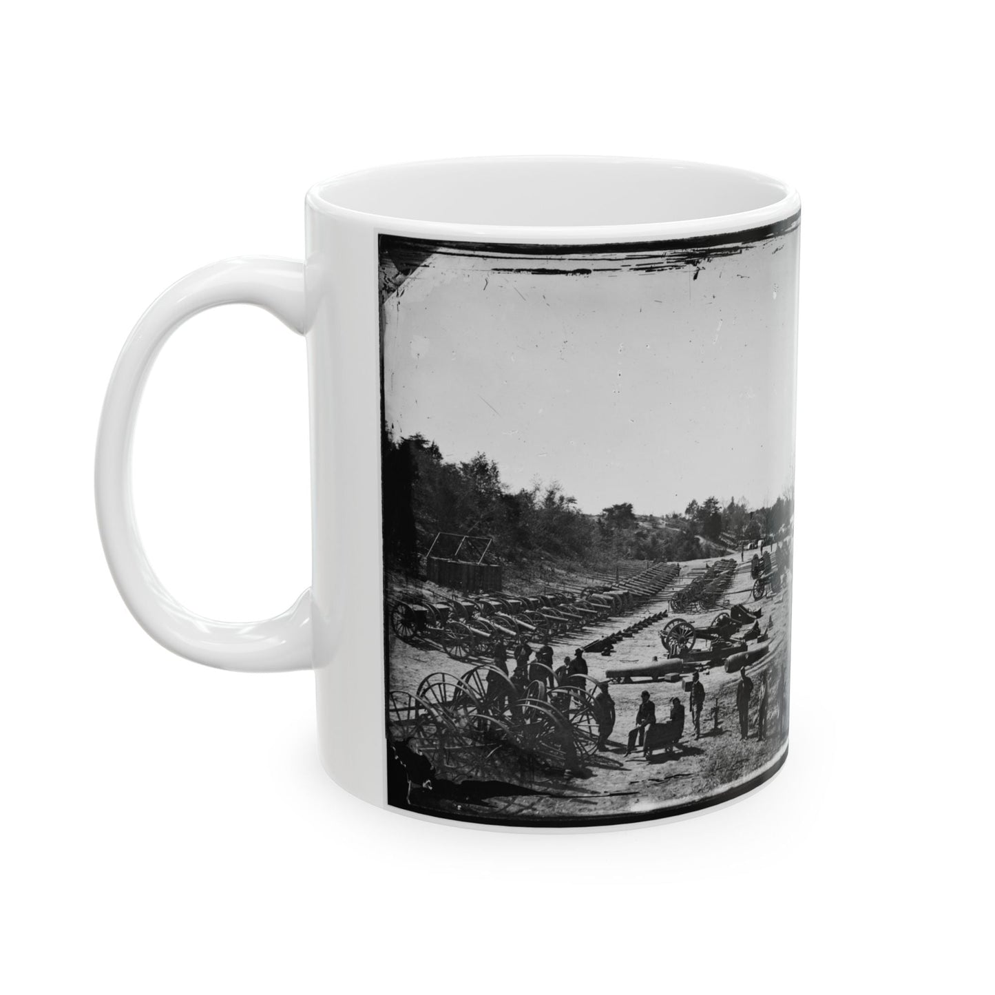 Broadway Landing, Appomattox River, Virginia. Park Of Artillery(2) (U.S. Civil War) White Coffee Mug