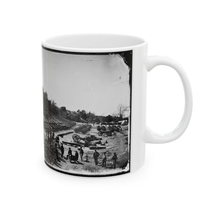 Broadway Landing, Appomattox River, Virginia. Park Of Artillery(2) (U.S. Civil War) White Coffee Mug