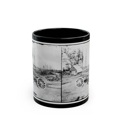 Broadway Landing, Appomattox River, Virginia. Park Of Artillery(3) (U.S. Civil War) Black Coffee Mug