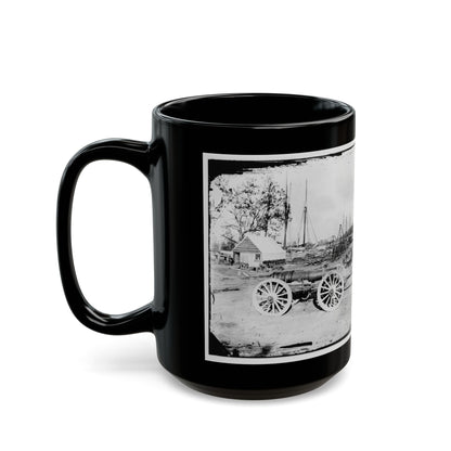 Broadway Landing, Appomattox River, Virginia. Park Of Artillery(3) (U.S. Civil War) Black Coffee Mug