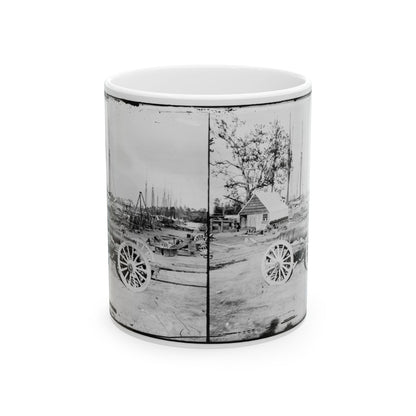 Broadway Landing, Appomattox River, Virginia. Park Of Artillery(3) (U.S. Civil War) White Coffee Mug