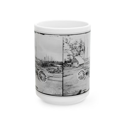 Broadway Landing, Appomattox River, Virginia. Park Of Artillery(3) (U.S. Civil War) White Coffee Mug