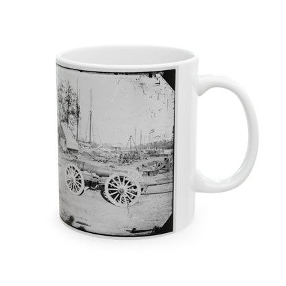 Broadway Landing, Appomattox River, Virginia. Park Of Artillery(3) (U.S. Civil War) White Coffee Mug