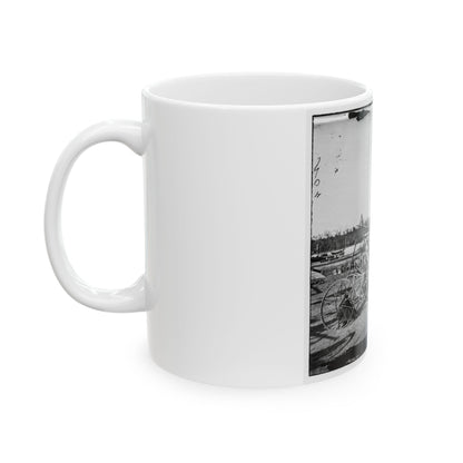 Broadway Landing, Appomattox River, Virginia. Supply Boats And Stores (U.S. Civil War) White Coffee Mug