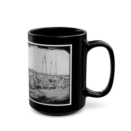 Broadway Landing, Appomattox River, Virginia. Supply Boats And Stores(2) (U.S. Civil War) Black Coffee Mug-The Sticker Space