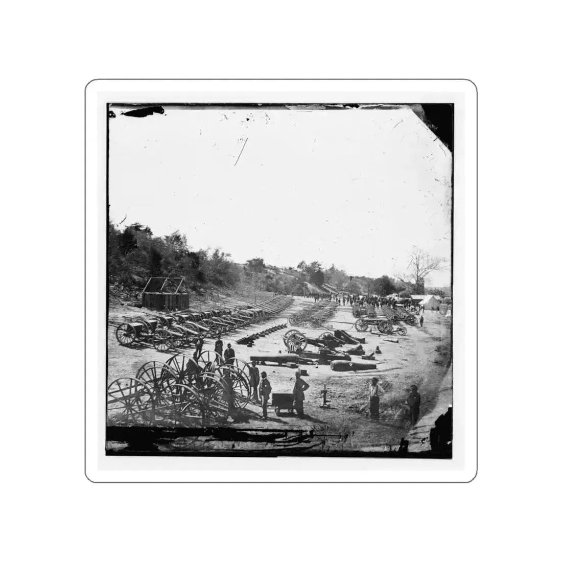 Broadway Landing, Va. Federal Ordnance At The Depot (U.S. Civil War) STICKER Vinyl Die-Cut Decal White Die-Cut 4 Inch - The Sticker Space