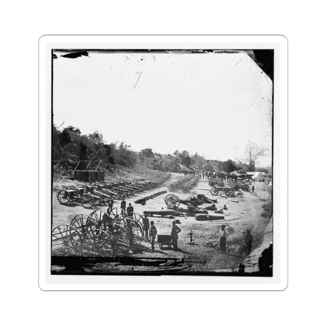 Broadway Landing, Va. Federal Ordnance at the Depot (U.S. Civil War) STICKER Vinyl Kiss-Cut Decal 6 Inch White - The Sticker Space