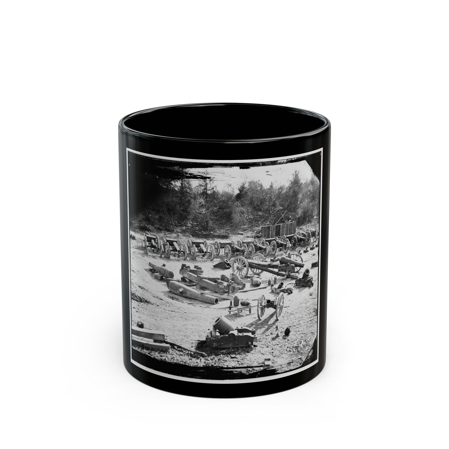 Broadway Landing, Va. Federal Ordnance At The Depot; Another View (U.S. Civil War) Black Coffee Mug-11oz-The Sticker Space