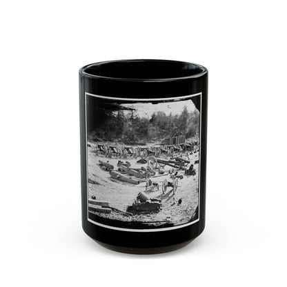 Broadway Landing, Va. Federal Ordnance At The Depot; Another View (U.S. Civil War) Black Coffee Mug-15oz-The Sticker Space