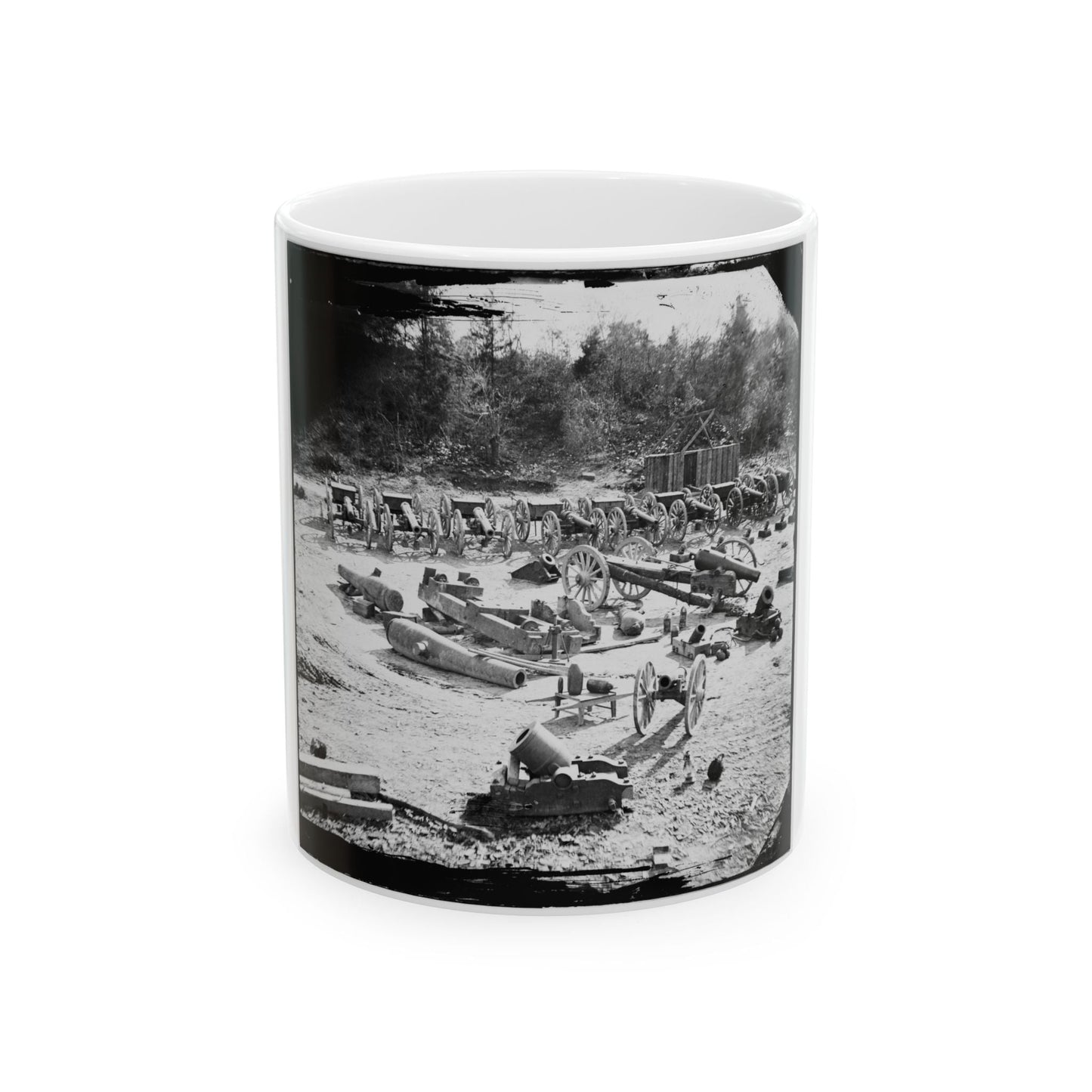 Broadway Landing, Va. Federal Ordnance At The Depot; Another View (U.S. Civil War) White Coffee Mug-11oz-The Sticker Space