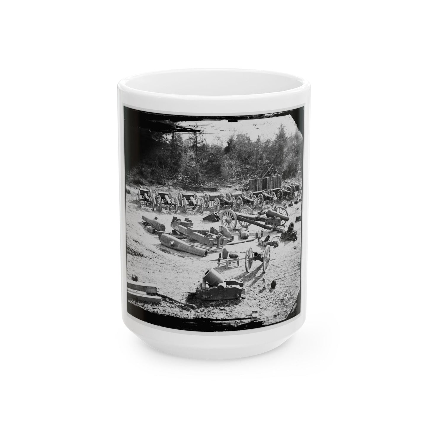 Broadway Landing, Va. Federal Ordnance At The Depot; Another View (U.S. Civil War) White Coffee Mug-15oz-The Sticker Space