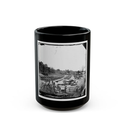 Broadway Landing, Va. Federal Ordnance At The Depot (U.S. Civil War) Black Coffee Mug