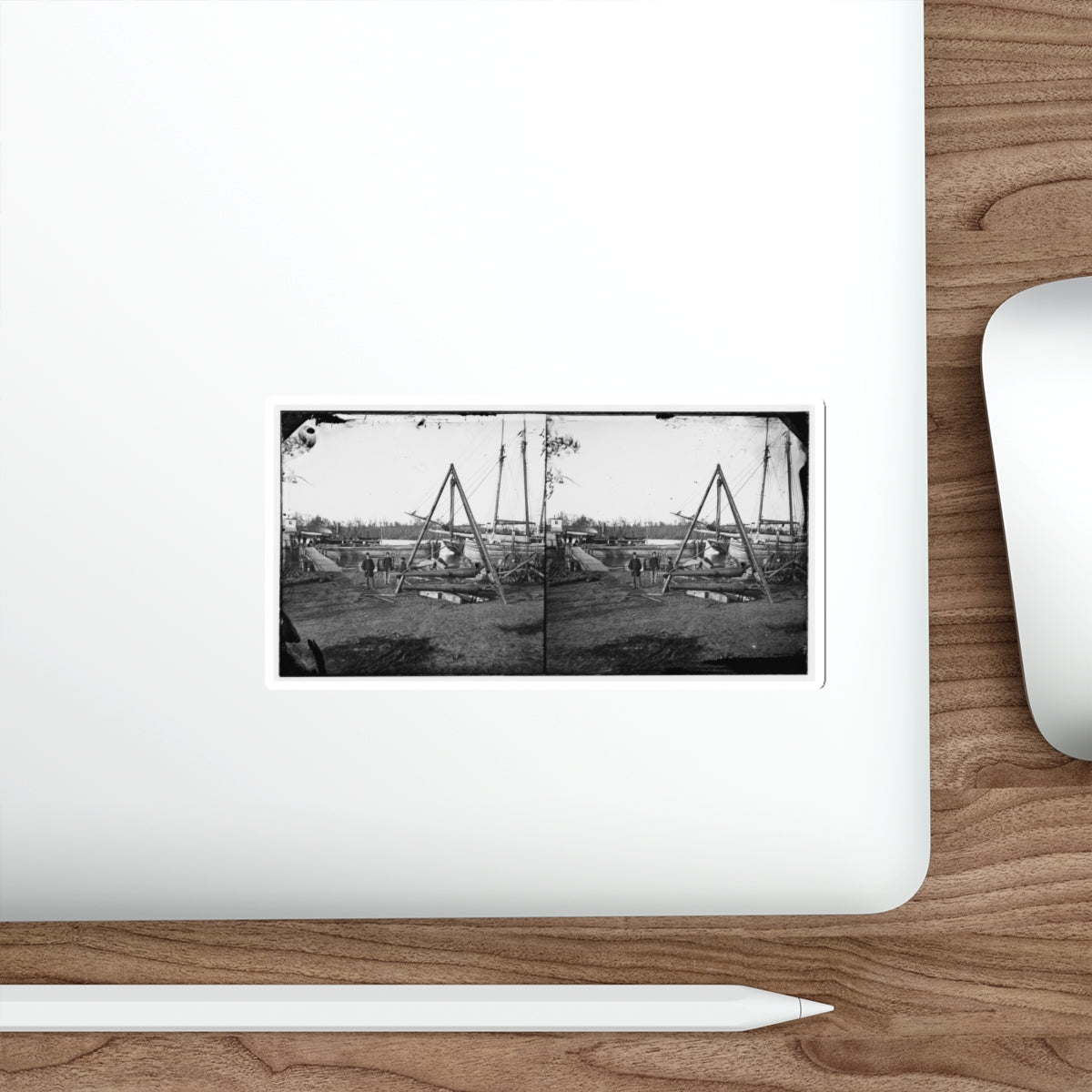 Broadway Landing, Va. Tripod Artillery Swing By The Appomattox (U.S. Civil War) STICKER Vinyl Die-Cut Decal-The Sticker Space