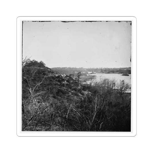 Broadway Landing, Virginia. Where Butler's Troops Crossed the Appomattox River (U.S. Civil War) STICKER Vinyl Kiss-Cut Decal 2 Inch White - The Sticker Space