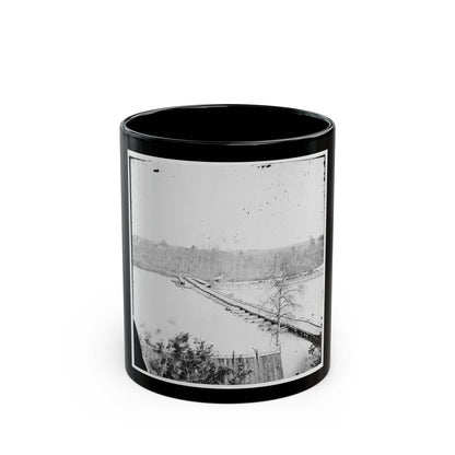 Broadway Landing, Virginia. Pontoon Bridge Across The Appomattox River (U.S. Civil War) Black Coffee Mug