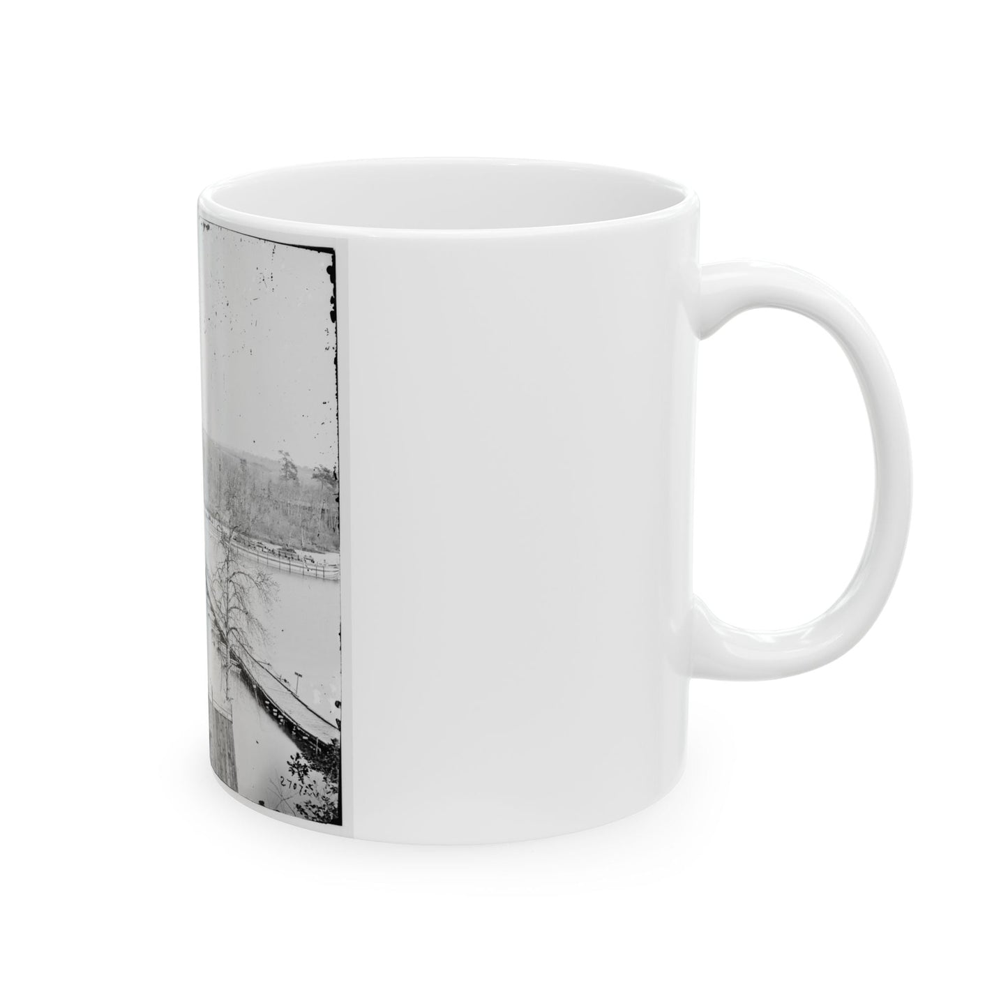 Broadway Landing, Virginia. Pontoon Bridge Across The Appomattox River (U.S. Civil War) White Coffee Mug