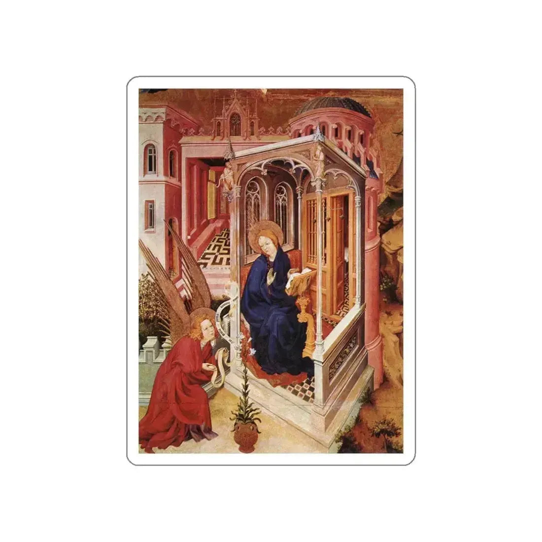 BROEDERLAM, Melchior - The Annunciation (Artwork) STICKER Vinyl Die-Cut Decal White Die-Cut 3 Inch - The Sticker Space