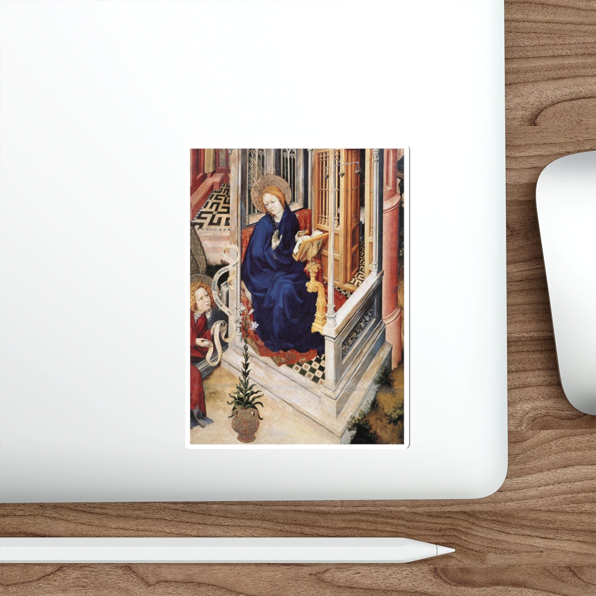 BROEDERLAM, Melchior - The Annunciation (detail) (Artwork) STICKER Vinyl Die-Cut Decal-The Sticker Space