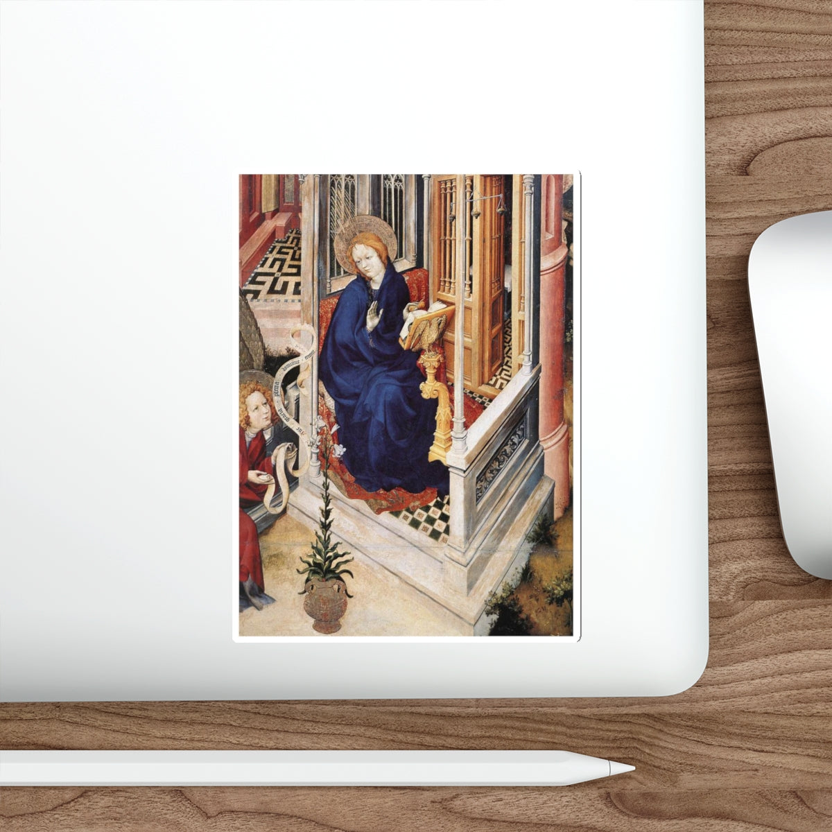 BROEDERLAM, Melchior - The Annunciation (detail) (Artwork) STICKER Vinyl Die-Cut Decal-The Sticker Space