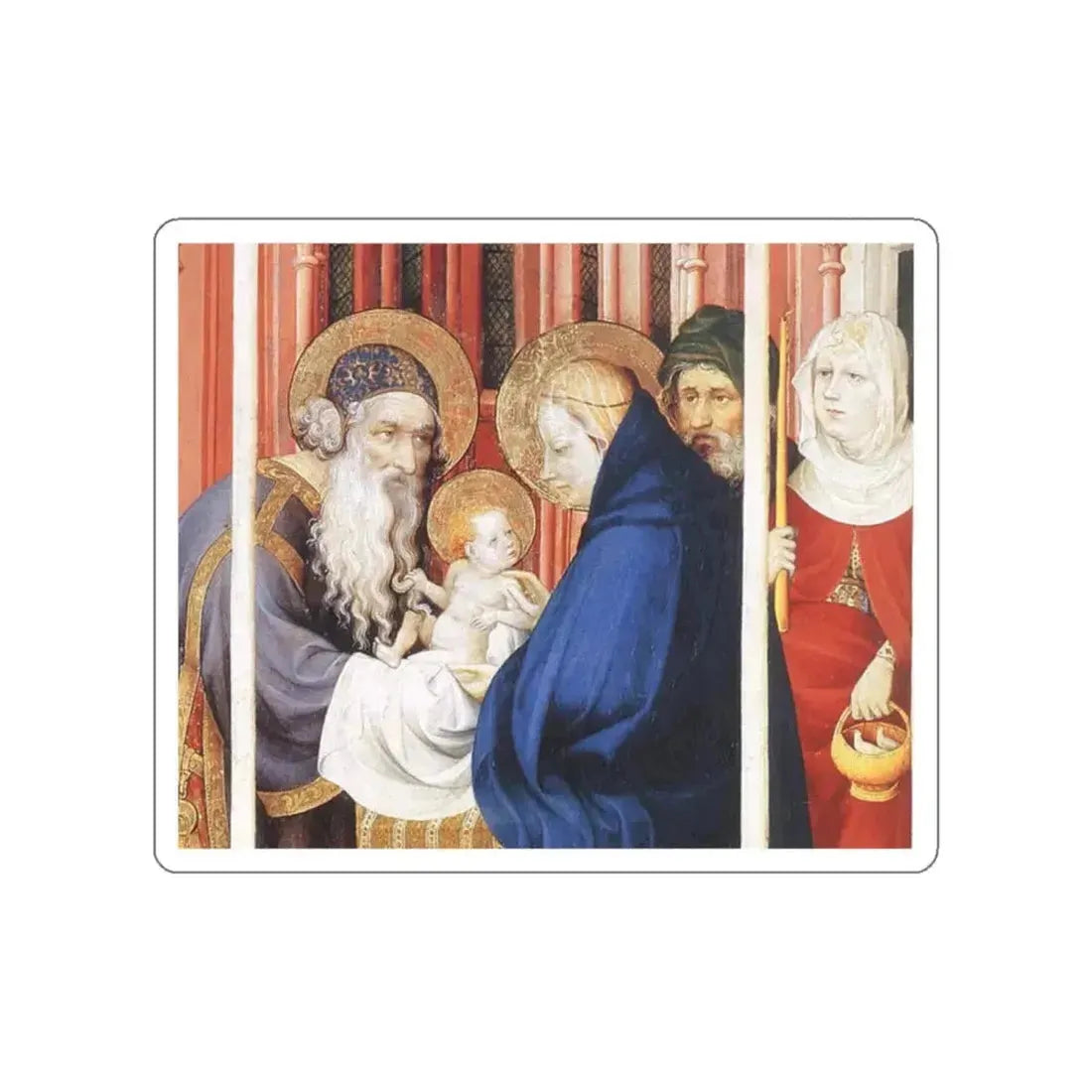 BROEDERLAM, Melchior - The Presentation of Christ (detail) (Artwork) STICKER Vinyl Die-Cut Decal - The Sticker Space