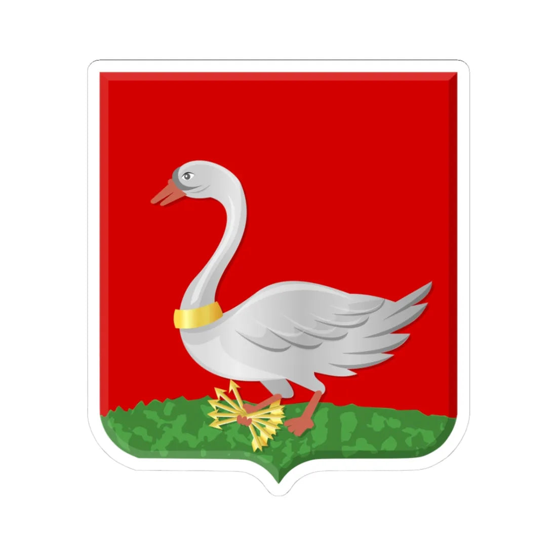 Broek in Waterland wapen (Netherlands) (Coat of Arms) STICKER Vinyl Kiss-Cut Decal 3 Inch White - The Sticker Space