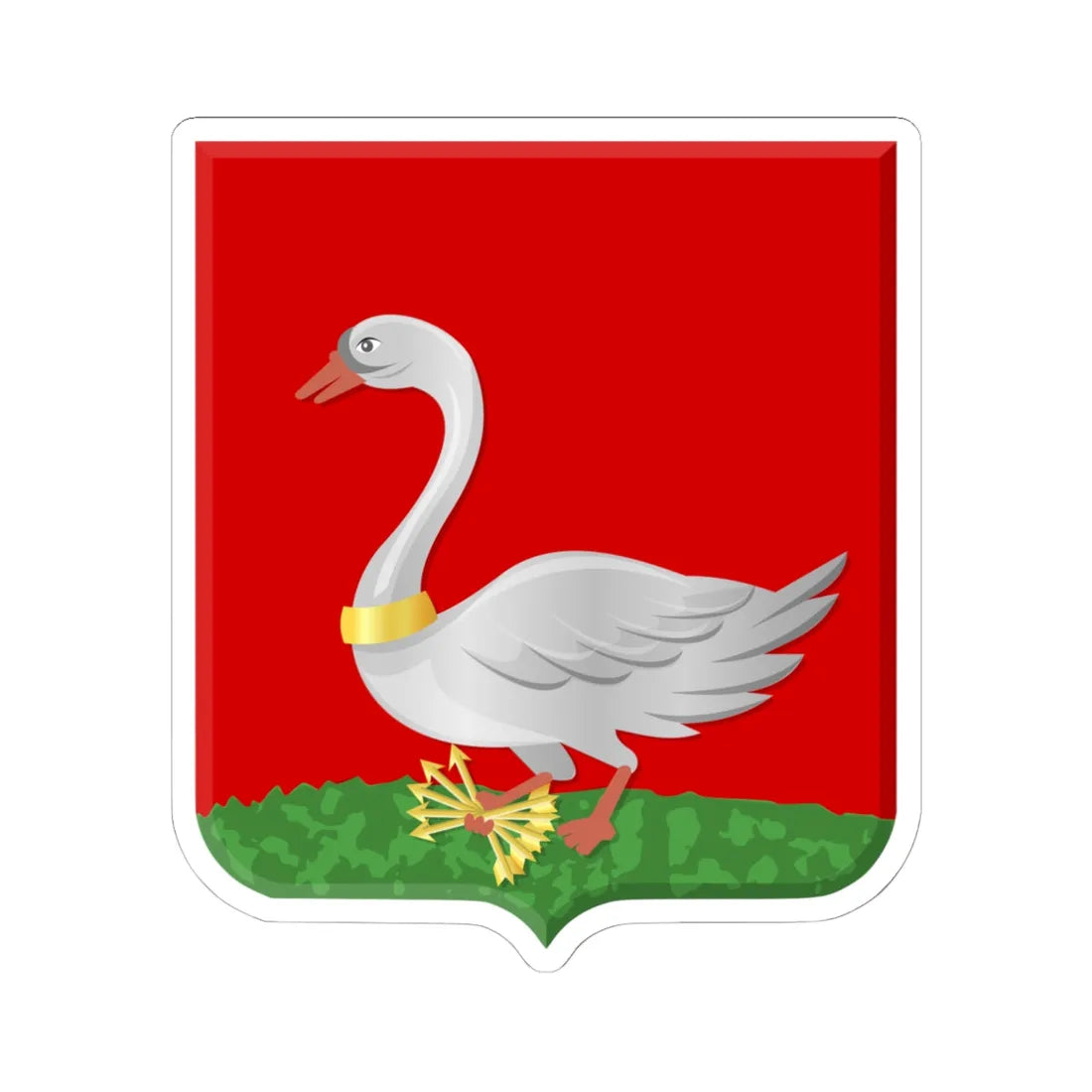 Broek in Waterland wapen (Netherlands) (Coat of Arms) STICKER Vinyl Kiss-Cut Decal 6 Inch White - The Sticker Space