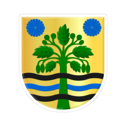 Broeksterwâld wapen (Netherlands) (Coat of Arms) STICKER Vinyl Kiss-Cut Decal 6 Inch White - The Sticker Space