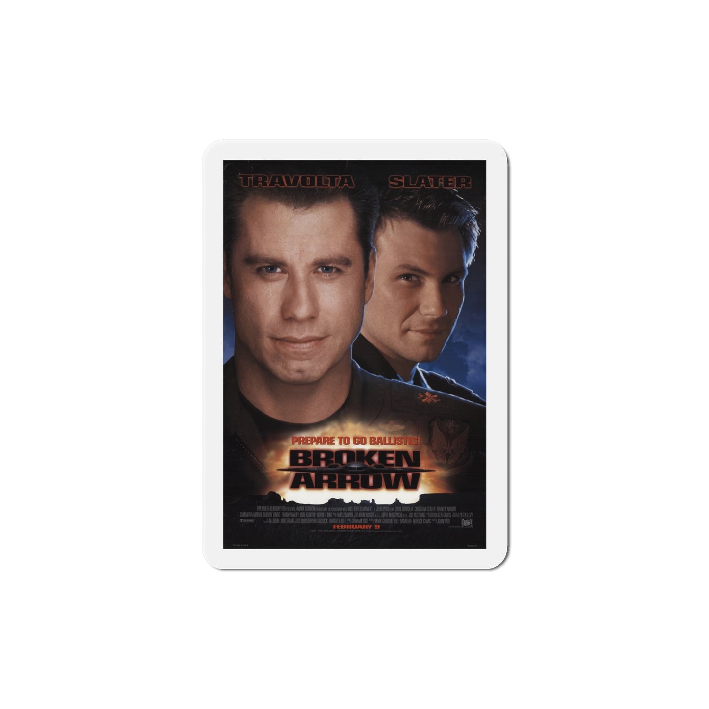 Broken Arrow 1996 Movie Poster Die-Cut Magnet-5" x 5"-The Sticker Space