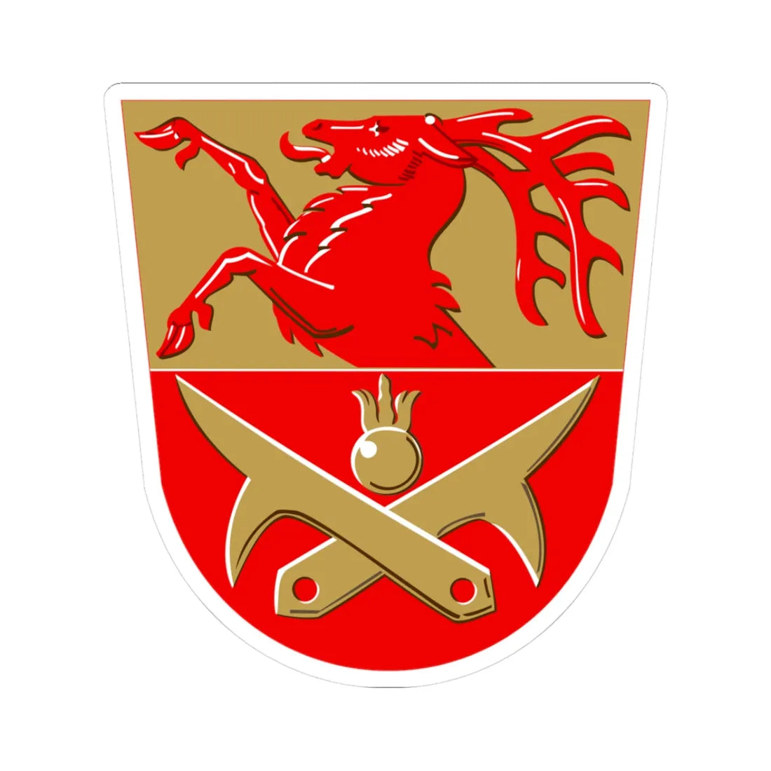 Bromarv.vaakuna (Finland) (Coat of Arms) STICKER Vinyl Kiss-Cut Decal 3 Inch White - The Sticker Space