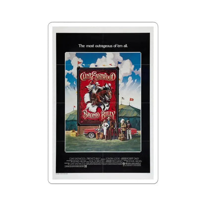 Bronco Billy 1980 Movie Poster - STICKER Vinyl Kiss-Cut Decal 3 Inch White - The Sticker Space