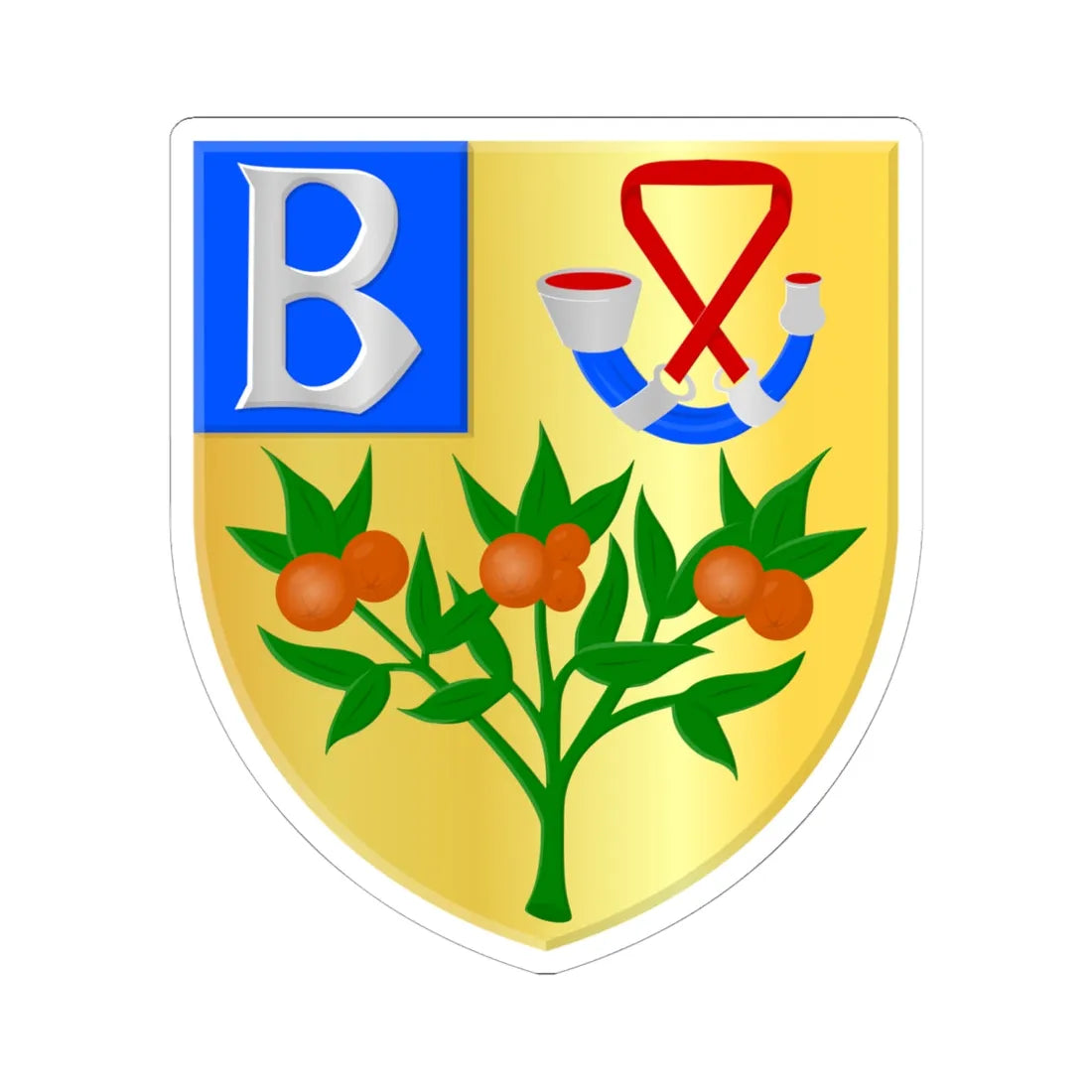 Brongergea wapen (Netherlands) (Coat of Arms) STICKER Vinyl Kiss-Cut Decal - The Sticker Space